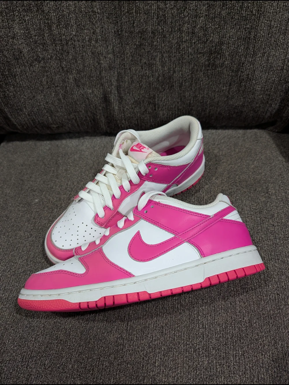 Nike Women’s Pink and White Low-Top Sneakers